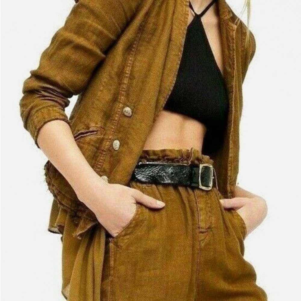 Free People Green Layered Utility Jacket